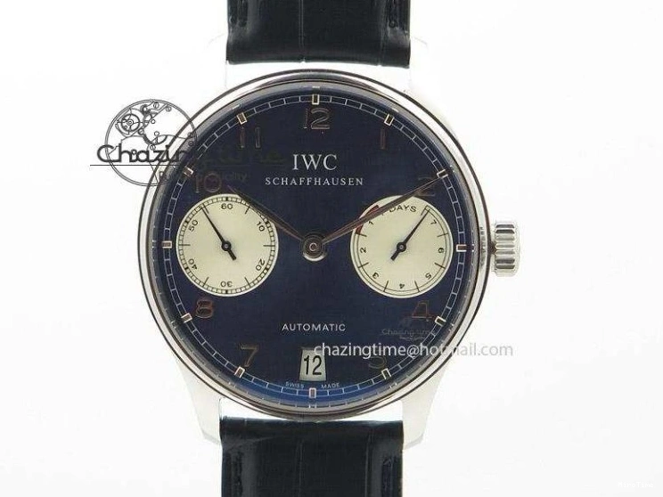 MIROTIME 0331 Unique Portuguese IW3714 Diam ZF V2 1:1 Best Edition Gray Dial On Brown Leather Strap A79350 (Slim Movement) 7250